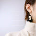 Wholesale Pearl Yellow Earrings (F) MOQ≥2 JDC-ES-MOSHU002 Earrings 舒莫 Wholesale Jewelry JoyasDeChina Joyas De China