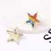 Wholesale pentagram diamond pearl flower butterfly alloy earrings JDC-ES-ManY017 Earrings 满溢 Wholesale Jewelry JoyasDeChina Joyas De China