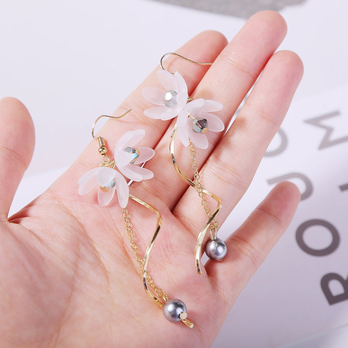 Wholesale pentagram diamond pearl flower butterfly alloy earrings JDC-ES-ManY017 Earrings 满溢 Wholesale Jewelry JoyasDeChina Joyas De China