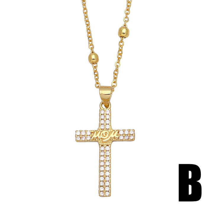 Wholesale pentagram Mother's Day Necklace JDC-NE-AOS001 Necklaces 翱昇 B Wholesale Jewelry JoyasDeChina Joyas De China