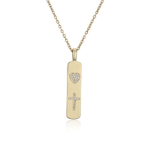 Bulk Jewelry Wholesale Personality gold bars love cross rainbow lightning pendant necklace JDC-ag127 Wholesale factory from China YIWU China