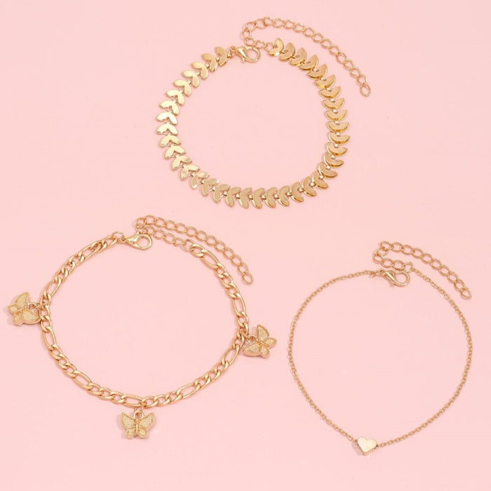 Wholesale personalized fishbone copper anklets JDC-AS-YeB006 anklets 烨贝 Wholesale Jewelry JoyasDeChina Joyas De China