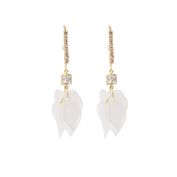 Wholesale petal asymmetric S925 silver needle Earrings JDC-ES-GSMDD029 Earrings 萌豆豆 Wholesale Jewelry JoyasDeChina Joyas De China