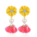 Wholesale petal flower tassel alloy earrings JDC-ES-ManY012 Earrings 满溢 1 Wholesale Jewelry JoyasDeChina Joyas De China