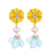 Wholesale petal flower tassel alloy earrings JDC-ES-ManY012 Earrings 满溢 2 Wholesale Jewelry JoyasDeChina Joyas De China