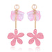 Wholesale petal flower tassel alloy earrings JDC-ES-ManY012 Earrings 满溢 Wholesale Jewelry JoyasDeChina Joyas De China
