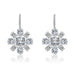 Wholesale petal long silver plated earrings JDC-ES-BZ003 Earrings 标志 Wholesale Jewelry JoyasDeChina Joyas De China