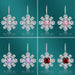Wholesale petal long silver plated earrings JDC-ES-BZ003 Earrings 标志 Wholesale Jewelry JoyasDeChina Joyas De China