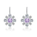 Wholesale petal long silver plated earrings JDC-ES-BZ003 Earrings 标志 Wholesale Jewelry JoyasDeChina Joyas De China