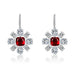 Wholesale petal long silver plated earrings JDC-ES-BZ003 Earrings 标志 Wholesale Jewelry JoyasDeChina Joyas De China