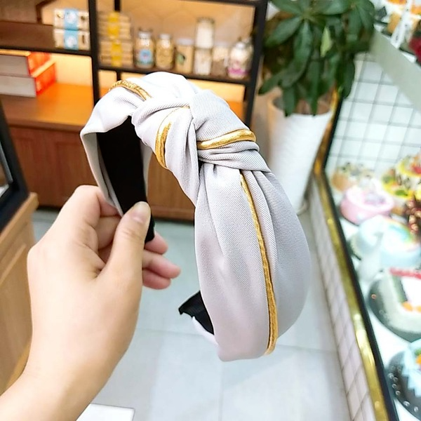 Bulk Jewelry Wholesale Phnom Penh Knotted Broad Edge Pure Color Fabric Headband JDC-HD-O115 Wholesale factory from China YIWU China