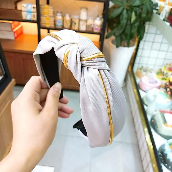 Bulk Jewelry Wholesale Phnom Penh Knotted Broad Edge Pure Color Fabric Headband JDC-HD-O115 Wholesale factory from China YIWU China