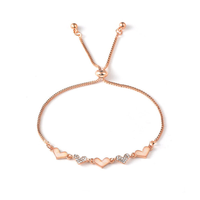 Wholesale pink alloy bracelet JDC-BT-YinX003 Bracelet 伊杏 Rose Gold Wholesale Jewelry JoyasDeChina Joyas De China