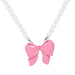 Wholesale Pink Bow Pearl Alloy Necklace JDC-NE-A106 Necklaces 妙雅 Wholesale Jewelry JoyasDeChina Joyas De China