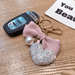 Wholesale pink bow pentagram keychain with Rhinestones JDC-KC-LX045 Keychains 恋希 Wholesale Jewelry JoyasDeChina Joyas De China