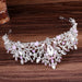 Wholesale pink diamond crystal handmade beaded crown hair band JDC-HD-ZuanG004 Headband 钻岗 Wholesale Jewelry JoyasDeChina Joyas De China