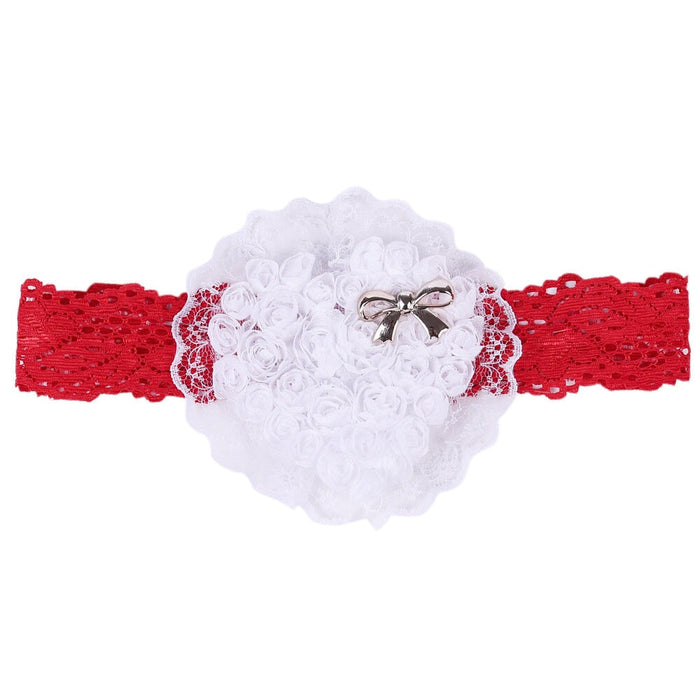 Wholesale pink fabric kids love lace elastic headband JDC-HD-GSQN033 Headband 丘诺 White Wholesale Jewelry JoyasDeChina Joyas De China