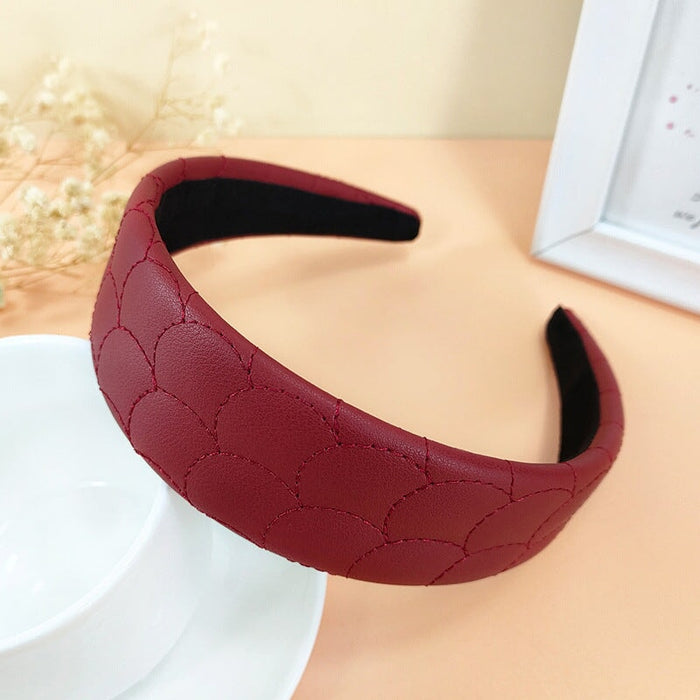 Wholesale pink leather hair band JDC-HD-O347 Headband 潮炫 Wholesale Jewelry JoyasDeChina Joyas De China