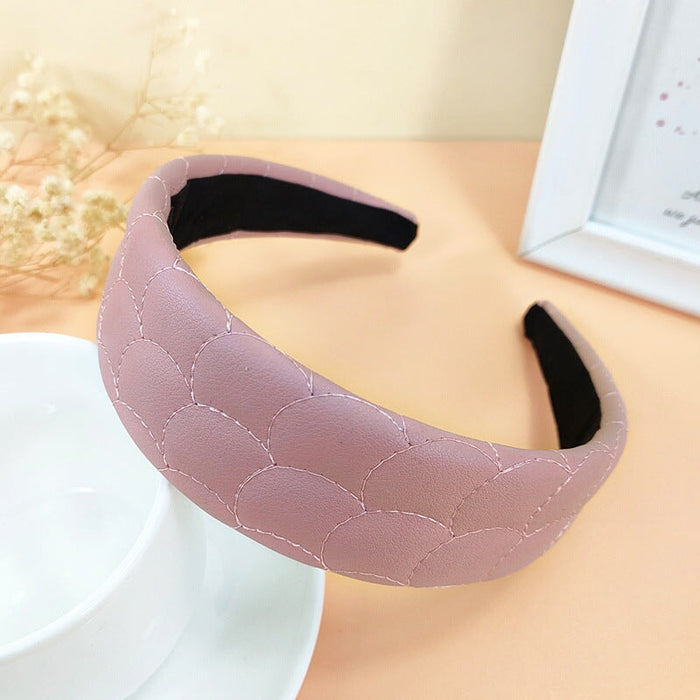 Wholesale pink leather hair band JDC-HD-O347 Headband 潮炫 Wholesale Jewelry JoyasDeChina Joyas De China