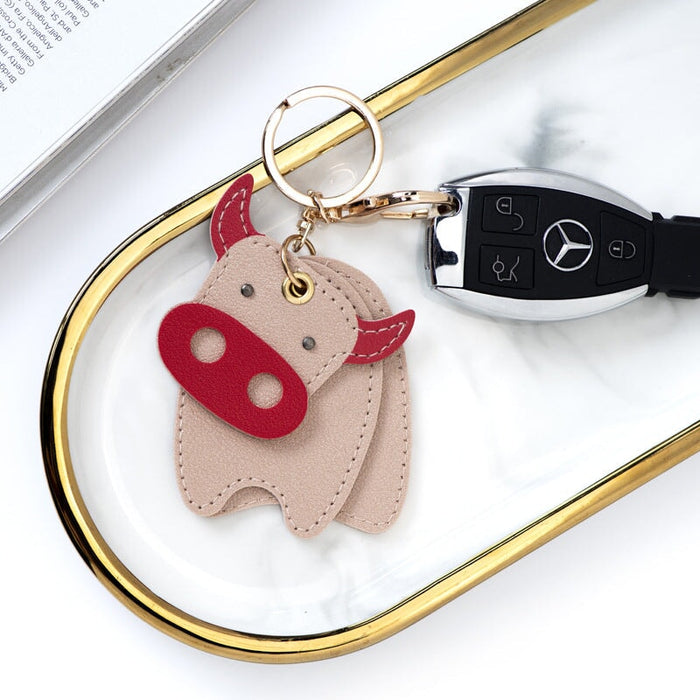 Wholesale Pink Leather Key Chain JDC-KC-Bam006 Keychains 捌门 Wholesale Jewelry JoyasDeChina Joyas De China