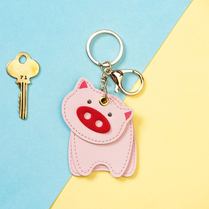 Wholesale Pink Leather Key Chain JDC-KC-Bam006 Keychains 捌门 Wholesale Jewelry JoyasDeChina Joyas De China