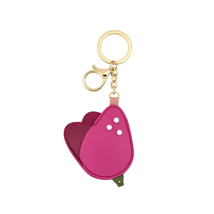 Wholesale Pink Leather Key Chain JDC-KC-Bam009 Keychains 捌门 Wholesale Jewelry JoyasDeChina Joyas De China