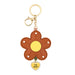 Wholesale Pink Leather Key Chain JDC-KC-Bam009 Keychains 捌门 Small red flower-gold tag gift box Wholesale Jewelry JoyasDeChina Joyas De China