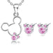 Wholesale Pink Necklace Earring Set JDC-NE-XingL029 Necklaces 星銮 Wholesale Jewelry JoyasDeChina Joyas De China