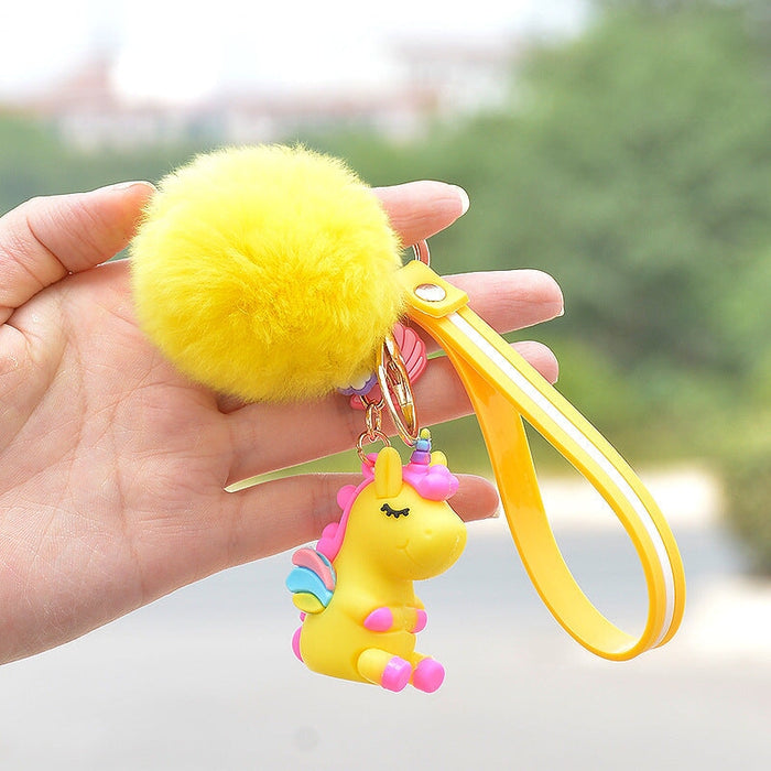 Wholesale Pink Plush Cartoon keychain JDC-KC-FeiRun040 Keychains 飞润 5 Wholesale Jewelry JoyasDeChina Joyas De China