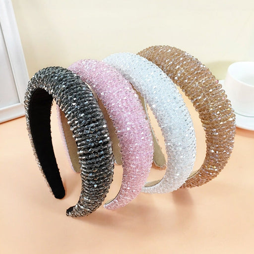 Wholesale Pink Rhinestone hair hoop JDC-HD-O358 Headband 潮炫 Wholesale Jewelry JoyasDeChina Joyas De China