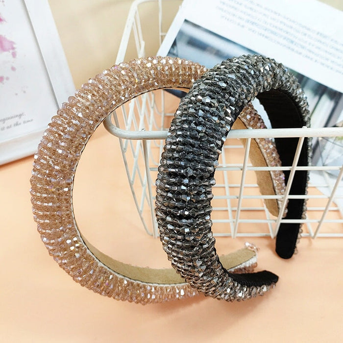 Wholesale Pink Rhinestone hair hoop JDC-HD-O358 Headband 潮炫 Wholesale Jewelry JoyasDeChina Joyas De China