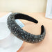 Wholesale Pink Rhinestone hair hoop JDC-HD-O358 Headband 潮炫 black Wholesale Jewelry JoyasDeChina Joyas De China