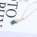 Wholesale Pixiu Lucky Fortune Green Alloy Gold Plated Pendant Necklace JDC-NE-XingL015 Necklaces 星銮 Wholesale Jewelry JoyasDeChina Joyas De China