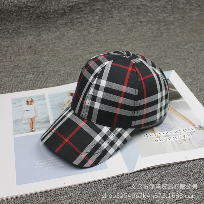Wholesale Plaid Cotton Baseball Hat JDC-FH-Hanc010 Fashionhat 涵承 Wholesale Jewelry JoyasDeChina Joyas De China