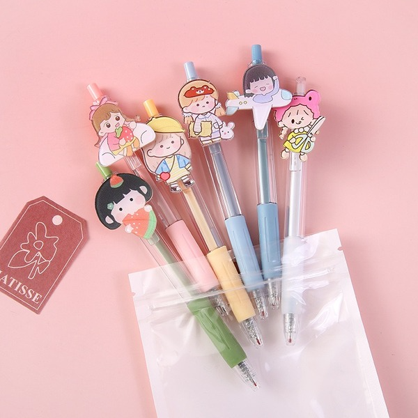 Bulk Jewelry Wholesale plastic 6 bags of Japanese girl heart ballpoint pen JDC-BP-GS010 Wholesale factory from China YIWU China