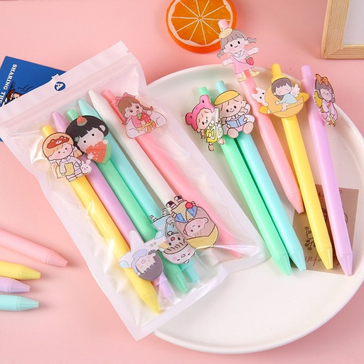 Bulk Jewelry Wholesale plastic 6 bags of Japanese girl heart ballpoint pen JDC-BP-GS010 Wholesale factory from China YIWU China