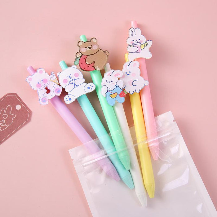 Bulk Jewelry Wholesale plastic 6 bags of Japanese girl heart ballpoint pen JDC-BP-GS010 Wholesale factory from China YIWU China