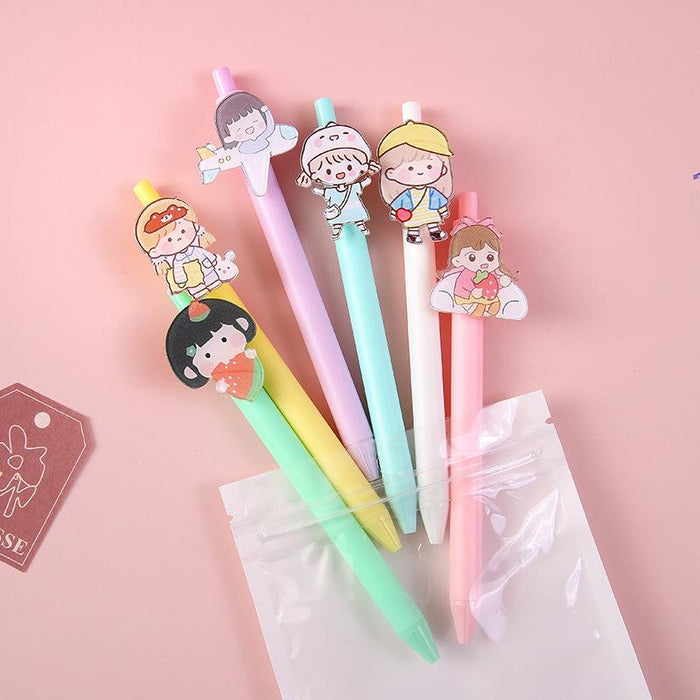 Bulk Jewelry Wholesale plastic 6 bags of Japanese girl heart ballpoint pen JDC-BP-GS010 Wholesale factory from China YIWU China