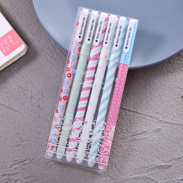 Wholesale plastic ballpoint pens 6 packs JDC-BP-GSWL006 Ballpoint pen JoyasDeChina Geometry department (6 sets) 0.5mm Wholesale Jewelry JoyasDeChina Joyas De China