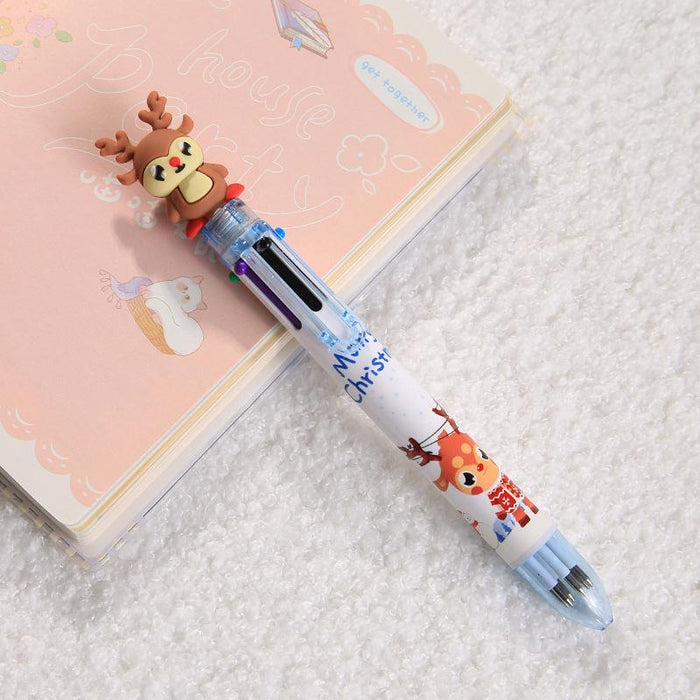 Bulk Jewelry Wholesale plastic cartoon Santa Claus 10 color ballpoint pen JDC-BP-GS008 Wholesale factory from China YIWU China