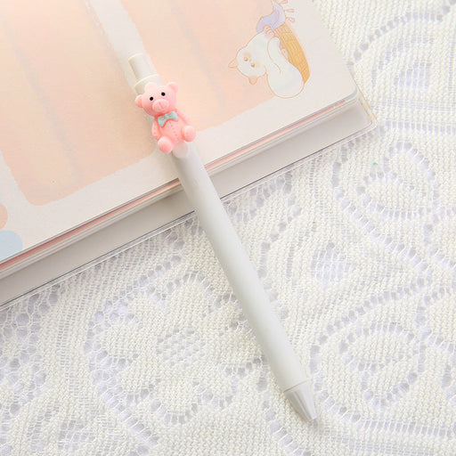 Wholesale plastic cute macaron bear ballpoint pen JDC-BP-GS005 Ballpoint pen JoyasDeChina Light pink bear 0.5mm Wholesale Jewelry JoyasDeChina Joyas De China