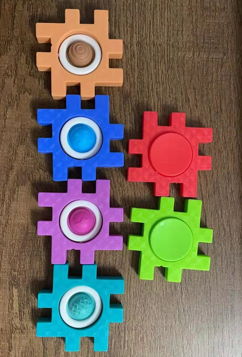 Wholesale Plastic Fidget Spinner Bubble Fun Toy Silicone Decompression Toy JDC-FT-ZhuoJia017 fidgets toy 卓佳 6 piece set Wholesale Jewelry JoyasDeChina Joyas De China
