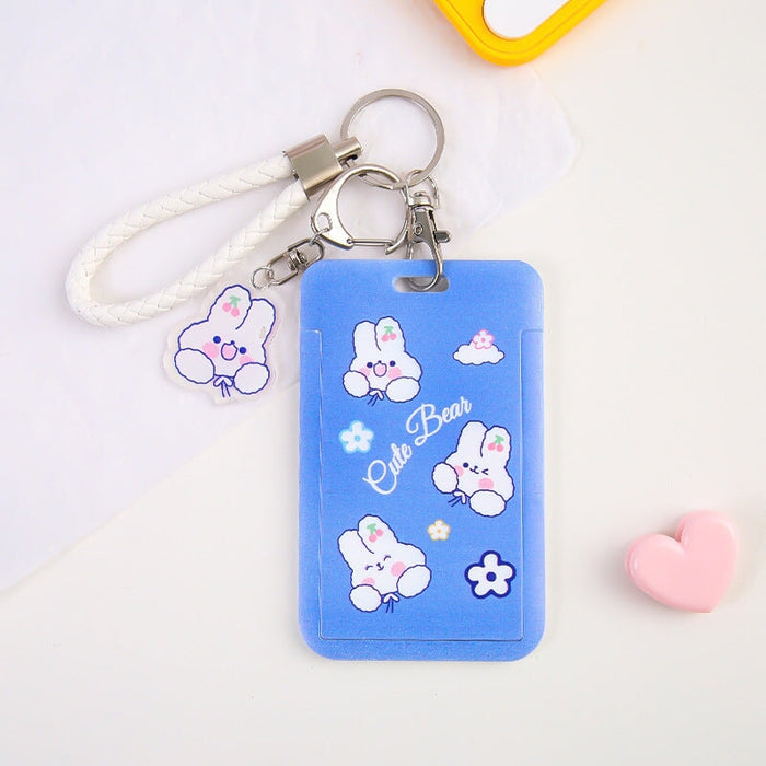 Wholesale Plastic PU Bus Card Holder Keychain JDC-KC-Gangs002 Keychains 港升 three little rabbits Wholesale Jewelry JoyasDeChina Joyas De China