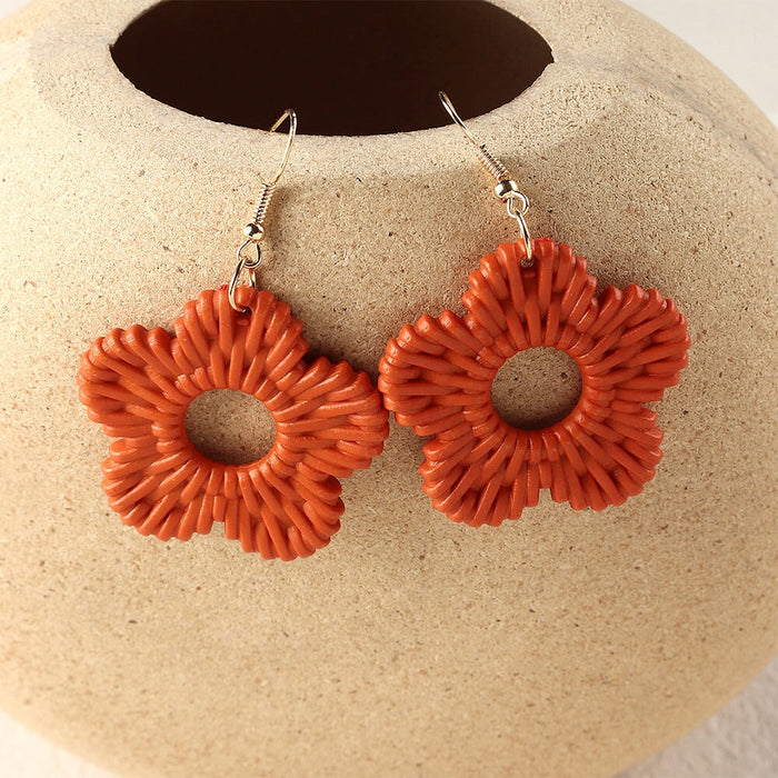 Wholesale Plastic Resin Flower Earrings JDC-ES-NZ096 Earrings 奈珠 EZ4089juse Wholesale Jewelry JoyasDeChina Joyas De China