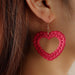 Wholesale Plastic Resin Heart Earrings JDC-ES-NZ094 Earrings 奈珠 Wholesale Jewelry JoyasDeChina Joyas De China