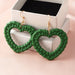 Wholesale Plastic Resin Heart Earrings JDC-ES-NZ094 Earrings 奈珠 Wholesale Jewelry JoyasDeChina Joyas De China