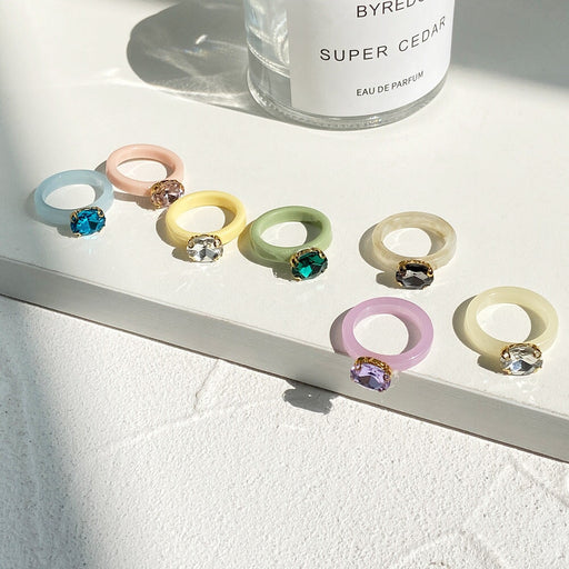 Wholesale Plastic Resin Rhinestone Rings JDC-RS-F103 Rings 韩之尚 Wholesale Jewelry JoyasDeChina Joyas De China