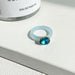 Wholesale Plastic Resin Rhinestone Rings JDC-RS-F103 Rings 韩之尚 blue / Wholesale Jewelry JoyasDeChina Joyas De China