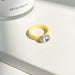 Wholesale Plastic Resin Rhinestone Rings JDC-RS-F103 Rings 韩之尚 yellow / Wholesale Jewelry JoyasDeChina Joyas De China