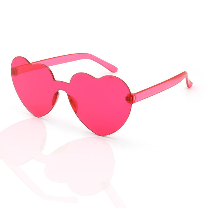 Wholesale Plastic Rimless Heart Shaped One Piece Sunglasses Kids Glasses JDC-SG-XingY002 Sunglasses 兴业 Wholesale Jewelry JoyasDeChina Joyas De China